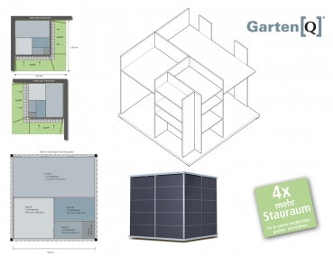Garten Q Gartenhaus Gartenschrank Mülltonnenbox